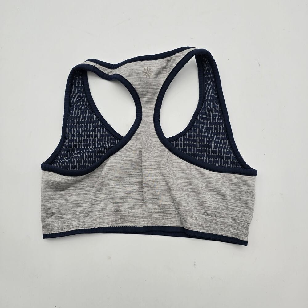 Athleta Sports Bra Womens Small Blue Gray Reversible Racerback Double Layer - Picture 10 of 11